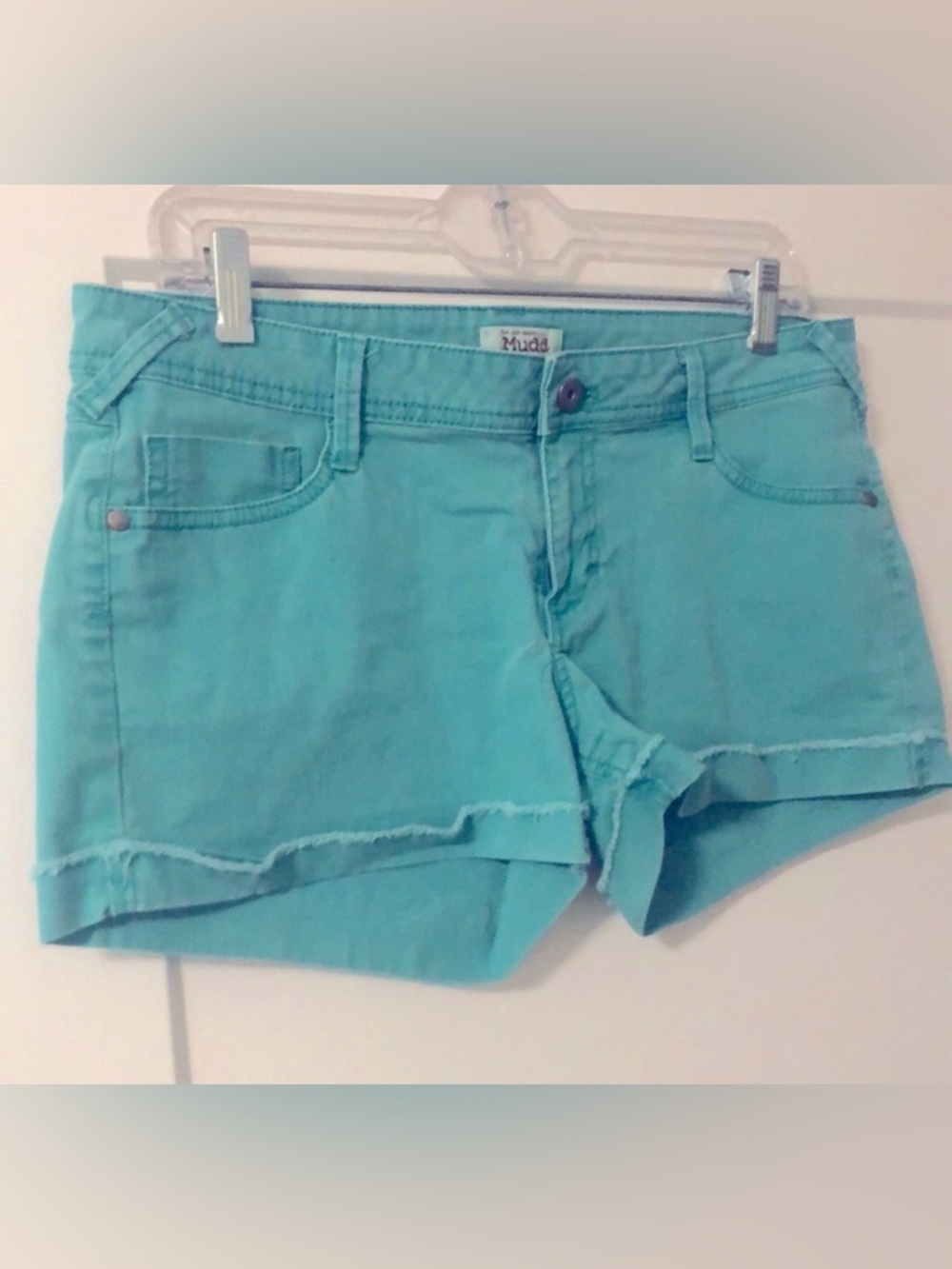 MUDD Teal Green Blue Womens Shorts Juniors Size 15